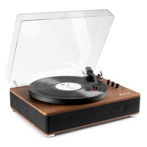 Fenton RP162 - Platine vinyle rétro hifi avec Bluetooth et haut-parleurs - Brun