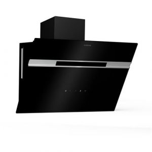 Klarstein Alina 60 Hotte Aspirante 60 cm 600 m&sup3;/h LED  Classe A Silencieuse Recyclage d'air & &Eacute;vacuation Noir