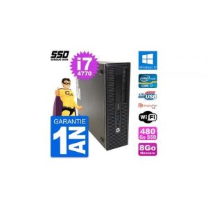 Pc hp prodesk 600 g1 sff intel core i7-4770 ram 8go ssd 480go windows 10 wifi