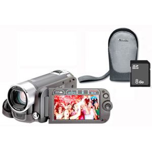 Canon Legria FS200 Silver + Carte SDHC 8 Go + Etui