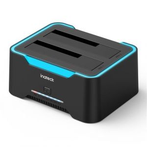 Inateck Station d&rsquo;Accueil RGB SATA vers USB 3.0 pour Disques Durs avec Clonage Hors Ligne, pour HDD et SSD SATA de 2,5 et 3,5 Pouces