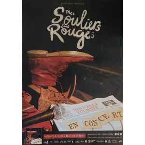 Affiche - Mes Souliers Sont Rouges - En Concert - Faut se m&ecirc;ler - 70x100cm