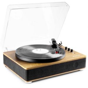 Fenton RP162W Platine vinyle rétro hifi avec Bluetooth et haut-parleurs - Marron Clair