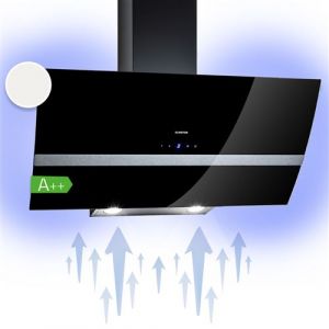 Hotte aspirante - Klarstein Clara 90 - Hotte inclinée - 509m³/h - CEE A++ - 3 vitesses - Noir