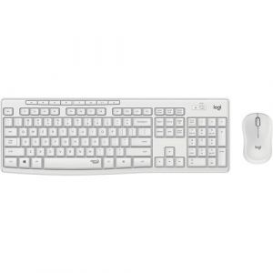 Logitech MK295 Silent - Ensemble clavier et souris - sans fil - 2.4 GHz - QWERTZ - Allemand - blanc cass&eacute;