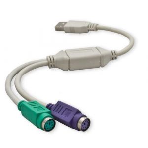 INECK&reg; USB m&acirc;le vers PS/2 PS2 femelle c&acirc;ble convertisseur adaptateur convertisseur clavier et souris