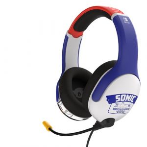 Casque filaire Pdp NSW Realmz AirlitePlus Wired Sonic pour Nintendo Switch et Nintendo Switch Mod&egrave;le OLED Blanc et Bleu