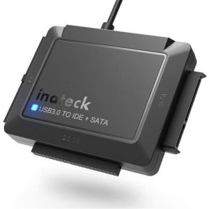 Inateck Adaptateur USB 3.0 vers IDE/SATA, Convertisseur pour 2.5/ 3.5 HDD/SSD Disque Dur, Un Secteur d&rsquo;Alimentation 12V/2A et Un c&acirc;ble USB 3.0 Inclus