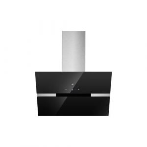 Continental Edison H9062bv - Hotte Inclinee Deco 90 Cm, Noir En Verre Avec Bande Inox