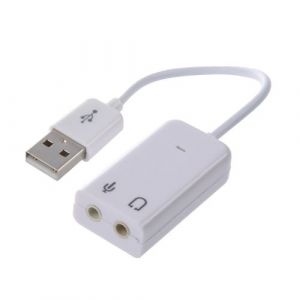 VSHOP&reg; Adaptateur cable carte son USB 2.0 male vers 2 jack femelle micro et casque