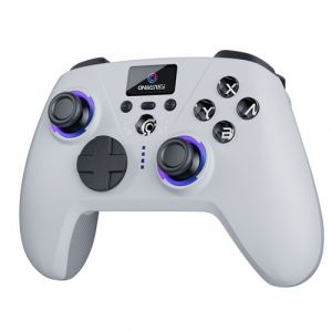 Manette sans fil avec &eacute;cran Aura Oniverse Blanc Radiant pour Nintendo Switch PC Mac Mobile TV et Consoles PC