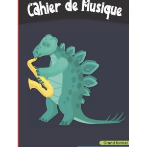 Cahier de musique 6 grosses portées par page, Carnet partition pour enfant. Grand format, A4 21x 29,7 cm