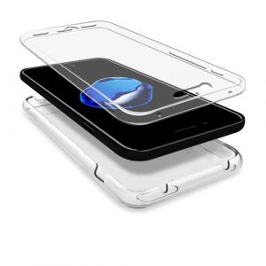 Coque silicone gel de la marque Vshop intégral pour iPhone SE (2020) 7 (2016) - Transparent