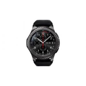 Samsung Gear S3 Frontier - 46 mm - noir - montre intelligente avec bande - silicone - noir - affichage 1.3" - 4 Go - Wi-Fi, NFC, Bluetooth - 63 g