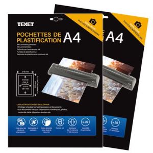 50 Feuilles de plastification A4 150 microns