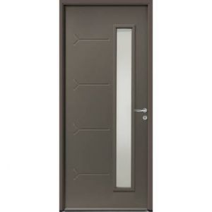 Porte d'entrée ACIER modèle NOVA dimensions standard L 90 cm x H 215 cm avec pose