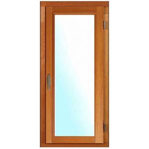 Porte fenêtre BOIS à recouvrement 1 vantail ouverture à la française avec pose