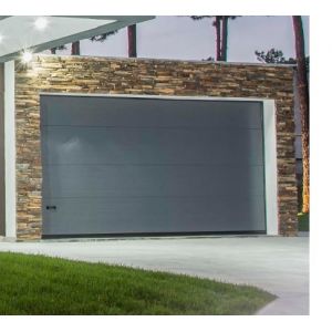 Porte de garage sectionnelle motoris&eacute;e Somfy IO (Gamme Standard Plus) L240 cm x H200 cm