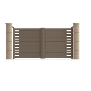 Portail ALU battant ou coulissant mod&egrave;le GAITE 1 avec pose