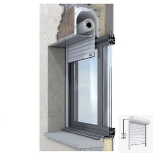 Volet Roulant Coffre Tunnel Lames PVC Motorisation filaire avec interrupteur avec pose