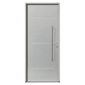 Porte d'entrée ACIER modèle GRAPHITE dimensions standard L 90 cm x H 215 cm avec pose