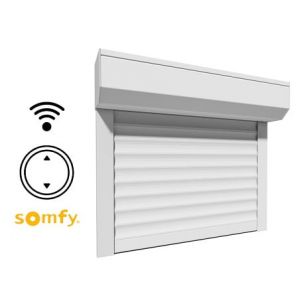 Volet Roulant PVC Electrique (lames 8&times;40 mm) - Motorisation SOMFY Radio avec t&eacute;l&eacute;commande