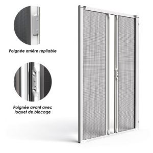 Moustiquaire enroulable lat&eacute;rale 2 vantaux