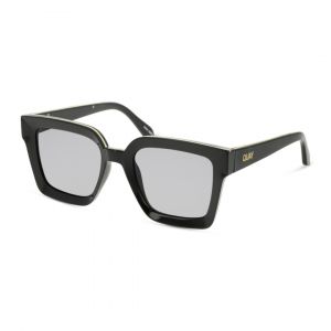 Quay Australia Fool's Gold Lunettes de Soleil Femme - Carrée Noir