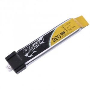 Alimentation LIPO 45C 220MAH 3.7V EFLITE TA45C220-1S1PM  - TATTU Voiture RC : alimentation