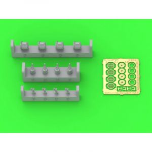 Accessoire SMS Emden - German searchlight 1,1m - (resin and PE parts) - (4pcs) SM350-115  - Master Kits de d&eacute;tail de bateaux