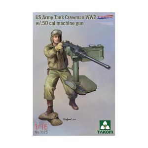 Figurines TAKOM MODEL: 1/16; US Army Tank Crewman WW2 w/.50 cal machine gun (Limited edition)  1/16  - Figurines historiques  - TKM1025