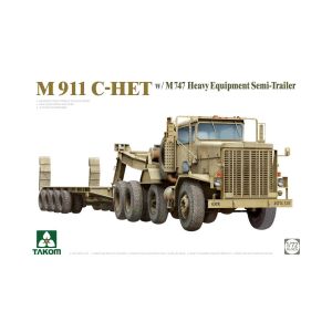 Maquette TAKOM MODEL: 1/72; 1/72 M911 C-HET w/M747 Heavy Equipment Semi-Trailer 1/72 - Maquette militaire  - TKM5024