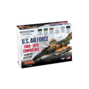 Peinture acrylique Set Camouflage US Air Force 1960 - 1970  - LIFECOLOR Peinture à maquette acrylique  - LIFECS62