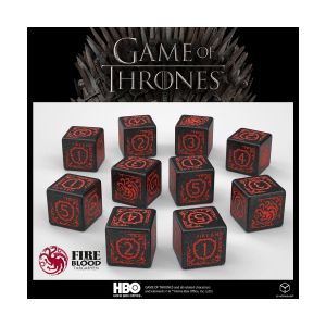 Game of Thrones pack dés Targaryen 10xD6 (10)  - Q Workshop Dés  - QWS20253B
