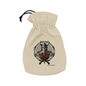 Anne Stokes sac à cubes Viking Skull  - Q Workshop Dés  - QWSBAST208