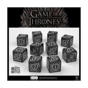 Game of Thrones pack dés Night's Watch 10xD6 (10)  - Q Workshop Dés  - QWS20255B