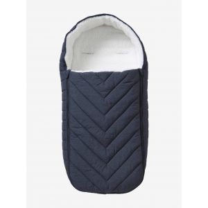 Chanceli&egrave;re poussette esprit doudoune bleu nuit