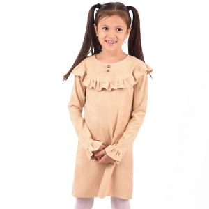 Robe Costume Indien En Su&eacute;dine Squaw Beige