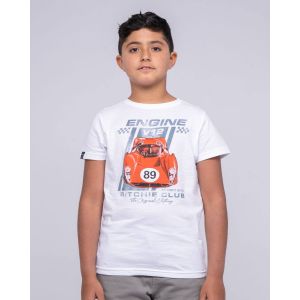 T-shirt Col Rond Pur Coton Nitali Gar&ccedil;on Blanc