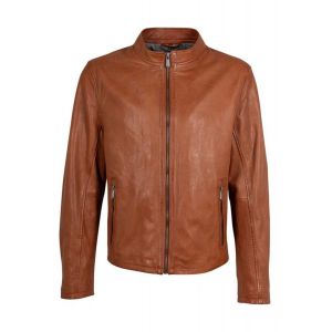 Blouson cuir homme cognac Gipsy