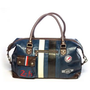 Sac cuir agneau bleu 24H du Mans
