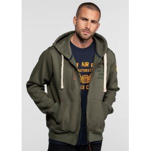 Sweat capuche militaire kaki Daytona 73