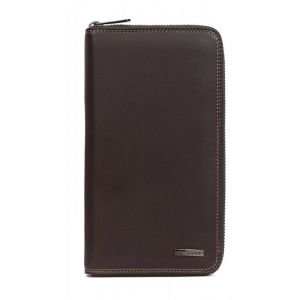 Compagnon cuir vachette marron Hexagona