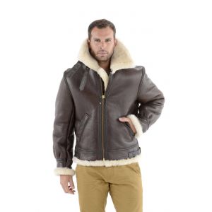 bombardier mouton homme marron schott