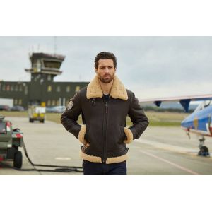 Bombardier mouton homme marron Redskins Patrouille de France