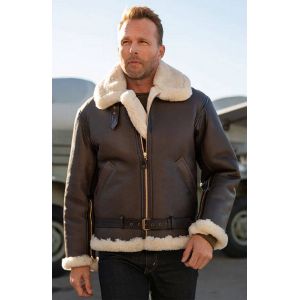 Bombardier mouton homme marron Cockpit'USA