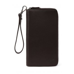 Compagnon voyage cuir vachette marron Hexagona