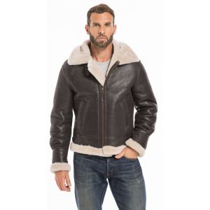 Bombardier mouton homme marron Cuirs Guignard