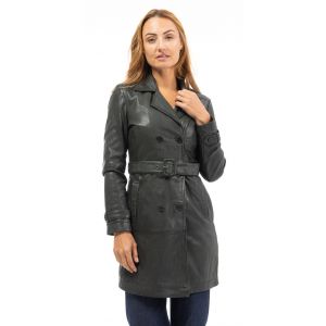 Trois quart cuir femme vert Gipsy