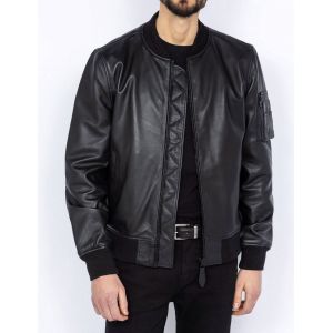 Blouson cuir homme noir Schott esprit teddy